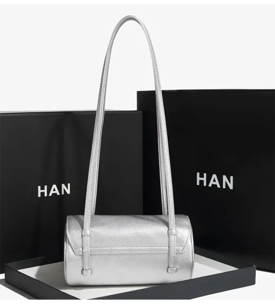 HAN Mini Barrel Crossbody Bag White - 31