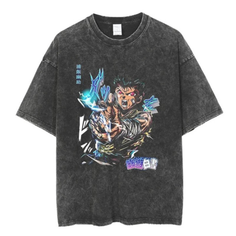 Design Yu Yu Hakusho Yusuke Urameshi Acid Wash T-Shirt