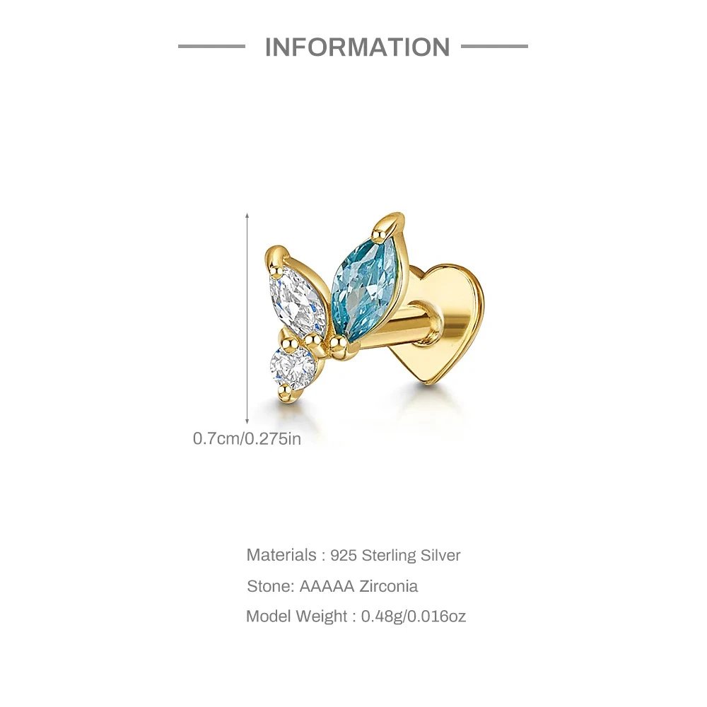Design Opal Marquise Heart Back Earring Gold Jewelry - 4