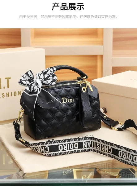 Dior Oblique Quilted Mini Handbag Black - 27
