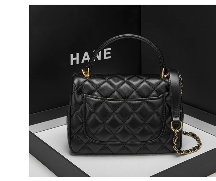 Chanel Mini Flap Bag Black Quilted Leather Chain Shoulder Bag - 18
