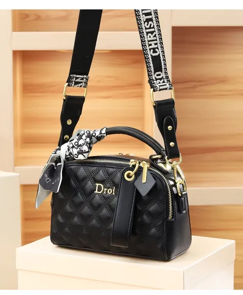 Dior Oblique Quilted Mini Handbag Black - 32