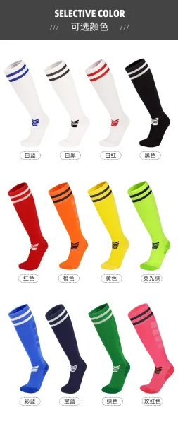 Design Knee-High Sport Socks Orange with Black Stripes Socks - 9