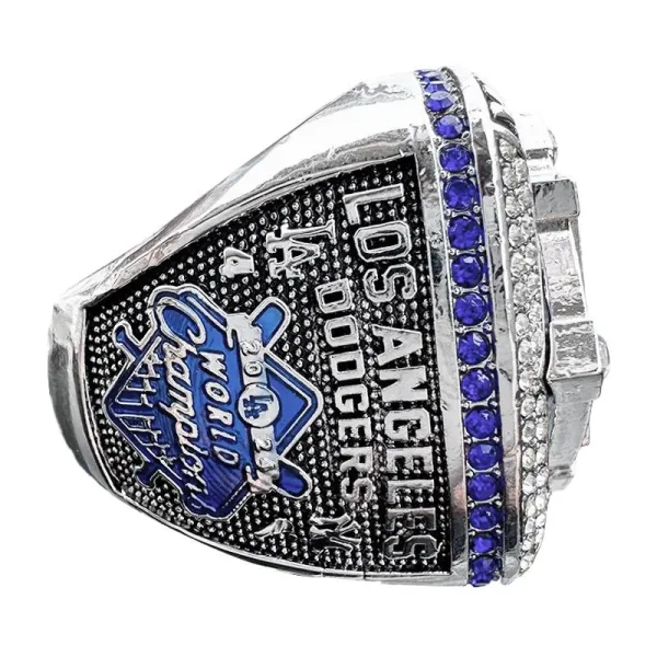 MLB Freeman 2024 Championship Ring Silver Blue Crystal Jewelry - 5