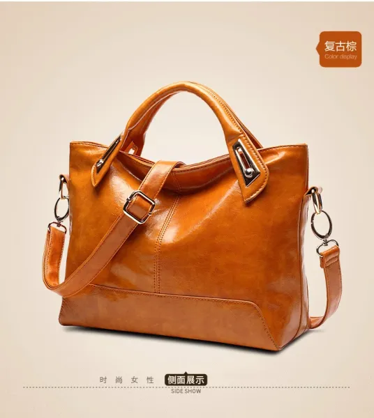 Design Patent Leather Hobo Bag Black Handbag - 25