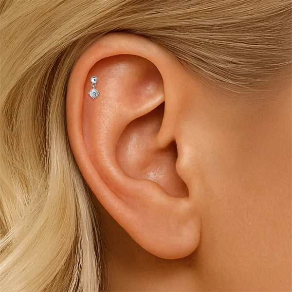 Design S925 Sterling Silver Cross Pendant Ear Cuff Jewelry - 21