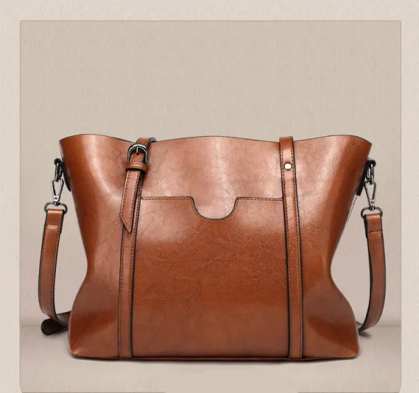 Design Tote Bag Light Blue Leather-Effect Shoulder Handbag - 17