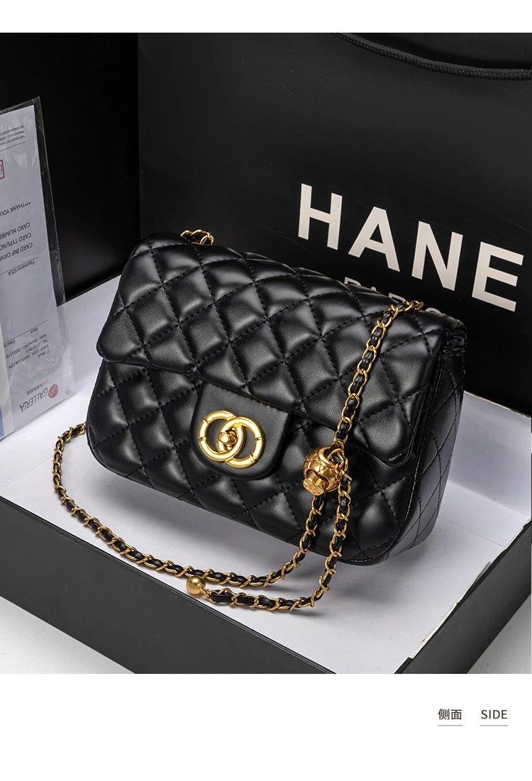 Chanel Mini Flap Bag Black Quilted Leather Chain Shoulder Bag - 17