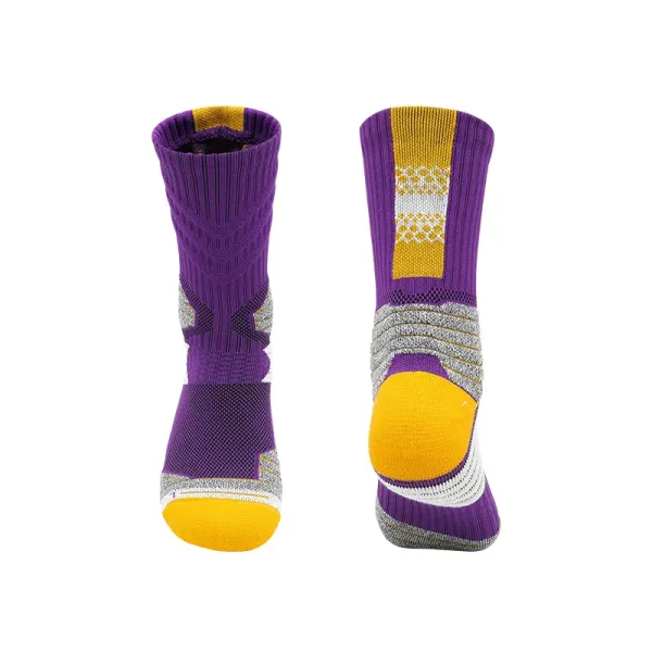 Los Angeles Lakers Performance Socks Purple Gold - 1
