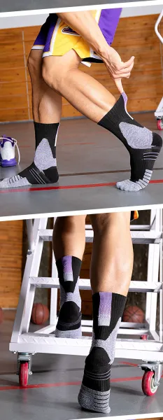 Design Performance Socks White Purple Yellow Socks - 12