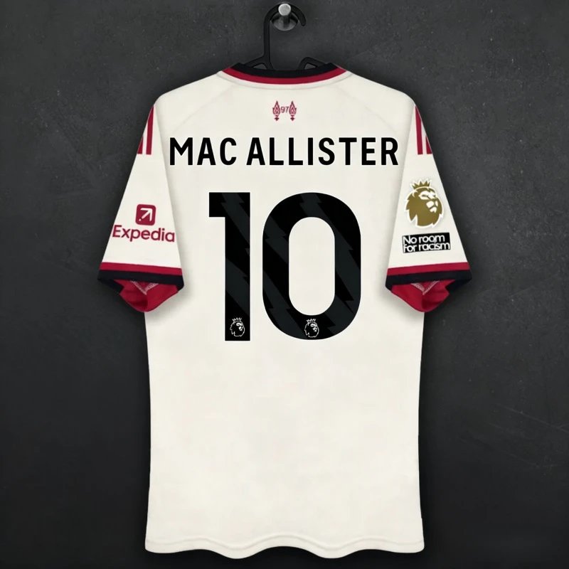 Liverpool FC 2024-25 Away Jersey White with Red Accents Jersey