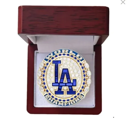 Los Angeles Dodgers World Champions Ring Blue and Gold Jewelry - 1