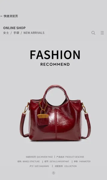 Design Mini Top-Handle Bag with Lock Charm Burgundy Handbag - 2