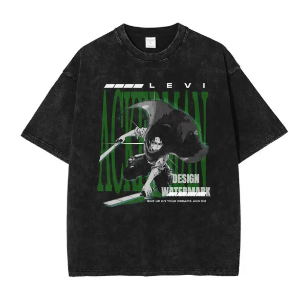Levi's Graphic Print Acid Wash Black T-Shirt - 1