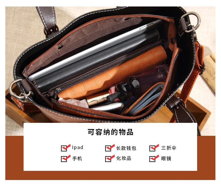 Design Tassel Detail Red Leather-look Tote Handbag Tote Bag - 13