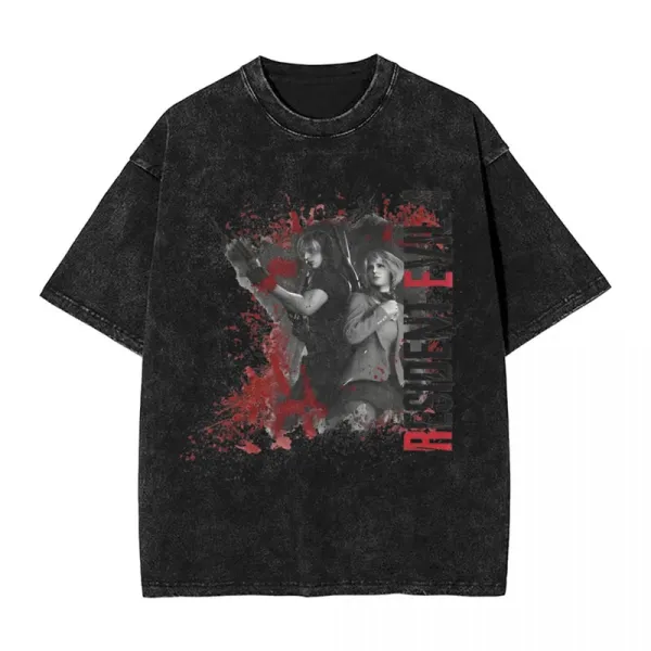 Design Resident Evil x Capcom Graphic Oversized T-Shirt Black T-Shirts - 1