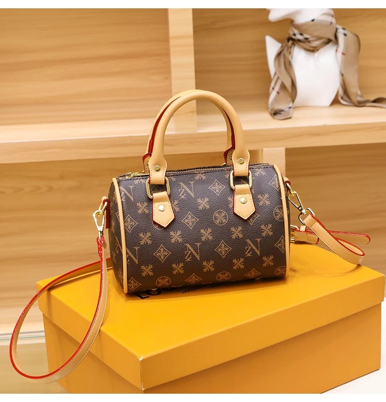 Louis Vuitton Monogram Boston Bag Brown Beige Handbag - 13