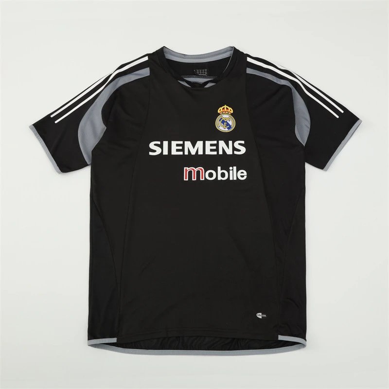 Real Madrid 2007-08 Third Jersey Navy Blue with Light Blue and White Accents Jersey - 4