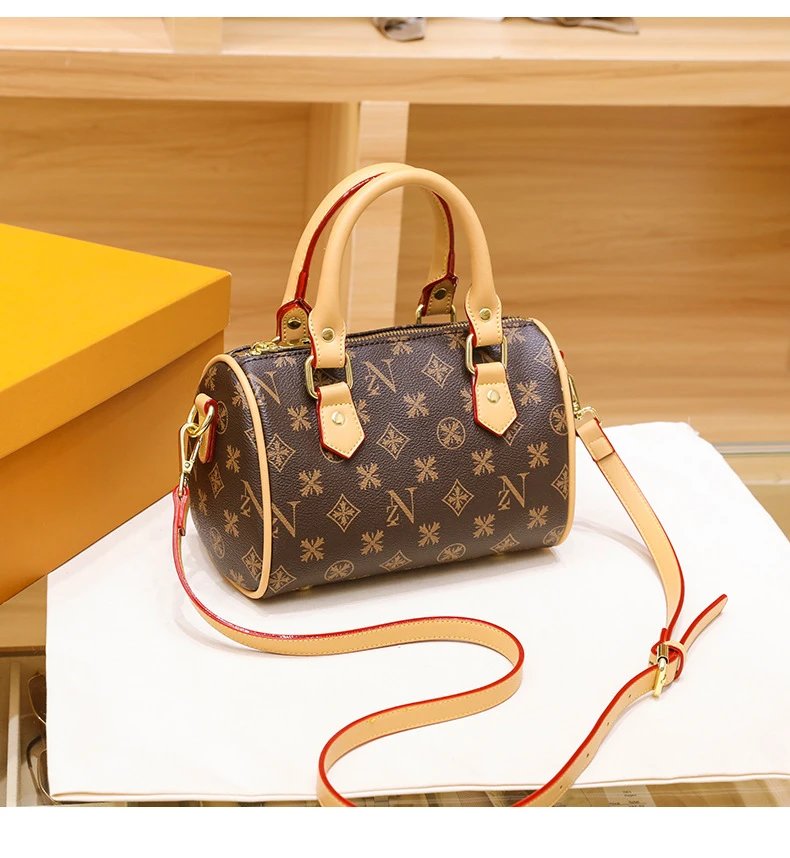 Louis Vuitton Monogram Boston Bag Brown Beige Handbag - 14