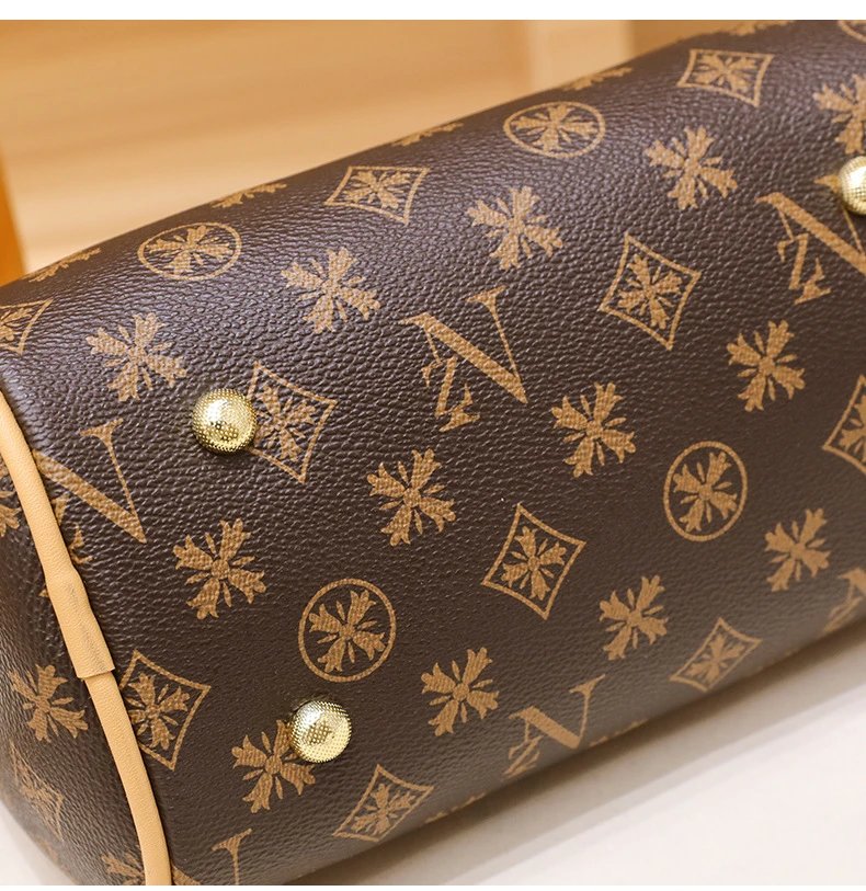 Louis Vuitton Monogram Boston Bag Brown Beige Handbag - 24