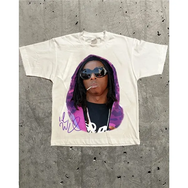 Cactus Jack Lil Wayne Portrait Graphic T-Shirt White - 1