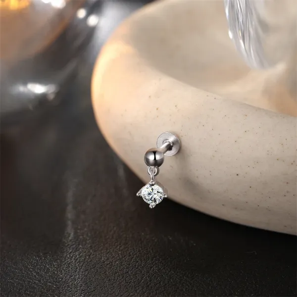 Design S925 Sterling Silver Cross Pendant Ear Cuff Jewelry - 25