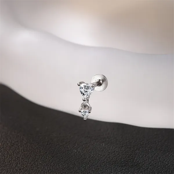 Design S925 Sterling Silver Cross Pendant Ear Cuff Jewelry - 35