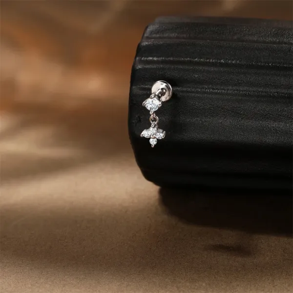 Design S925 Sterling Silver Cross Pendant Ear Cuff Jewelry - 39