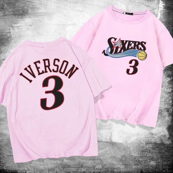 Philadelphia 76ers Allen Iverson #3 Jersey T-Shirt Red - 15