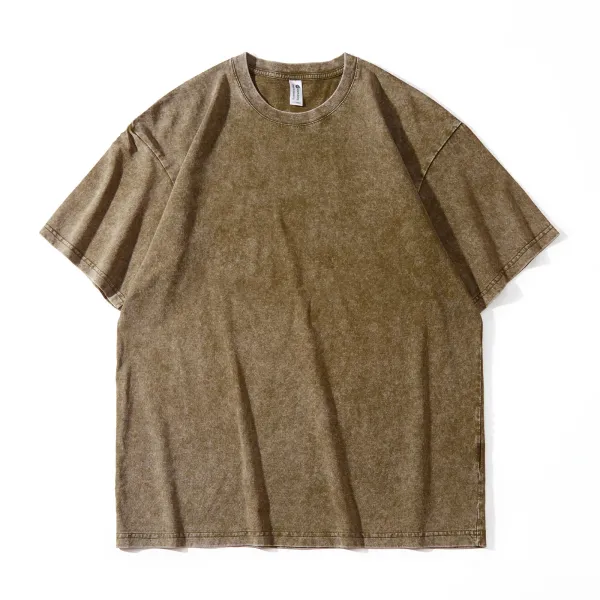 Design Acid Wash Olive T-Shirt - 1