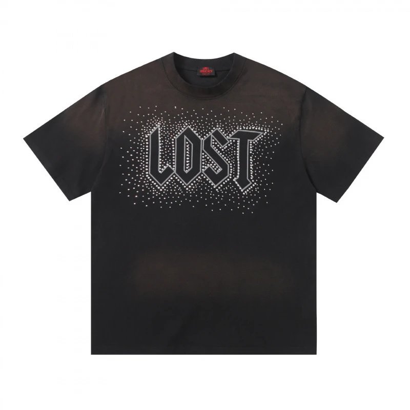 Lost Sins Crystal 'LOST' Graphic T-Shirt Black