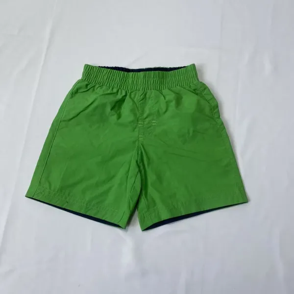 Design Striped Swim Trunks Rust and White Shorts Swimwear - 3