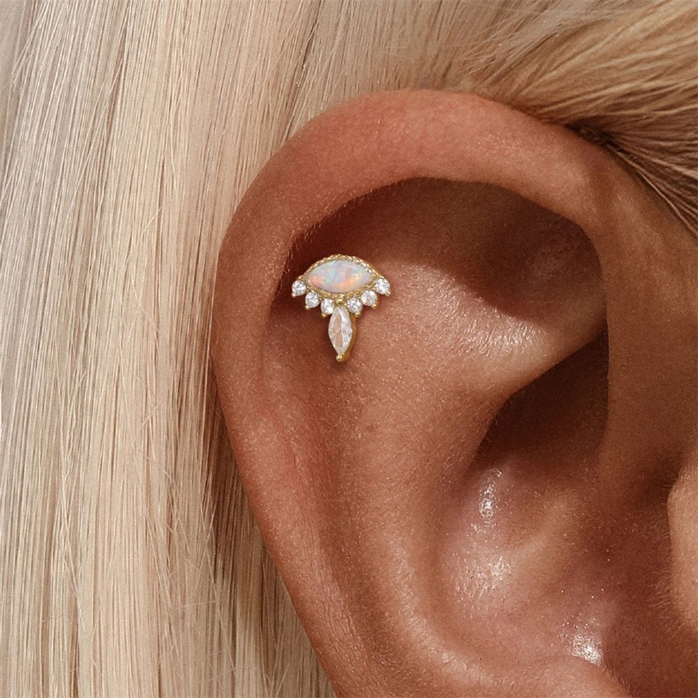 Design S925 Sterling Silver Dolphin Cartilage Earring Jewelry - 28
