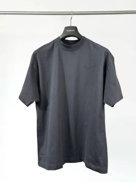 Balenciaga Logo T-Shirt Dark Gray T-Shirt - 10