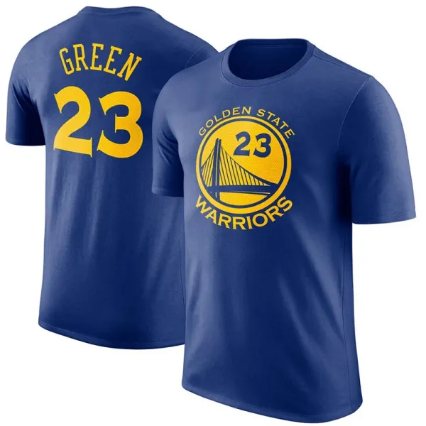 Golden State Warriors Draymond Green #23 Authentic Player T-Shirt Navy - 1