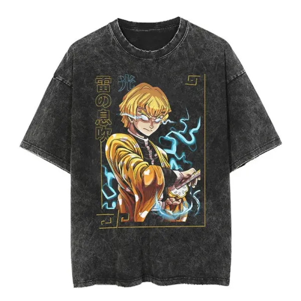 Hellstar Studios Unohara Acid Wash Black T-Shirt - 33
