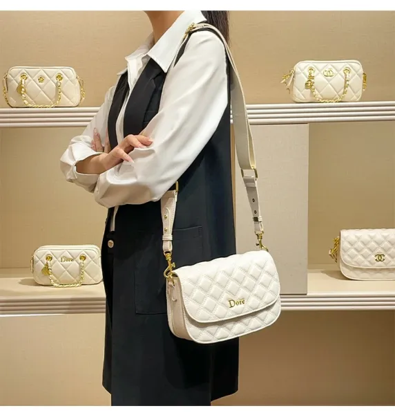 Dior Diorama Quilted Black Leather Belt Bag with Chain Strap - 6