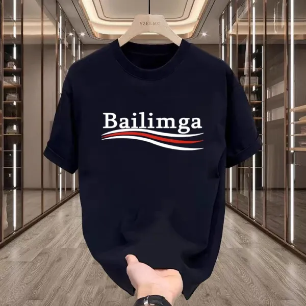 Design Bailimga Logo Print White T-Shirt T-Shirts - 11