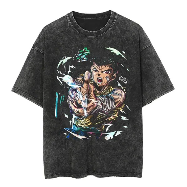 Hellstar Studios Unohara Acid Wash Black T-Shirt - 42