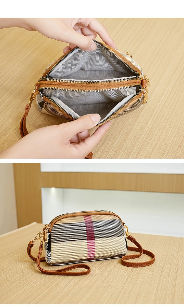 Burberry Check Wristlet Clutch Beige Multicolor Clutches - 19