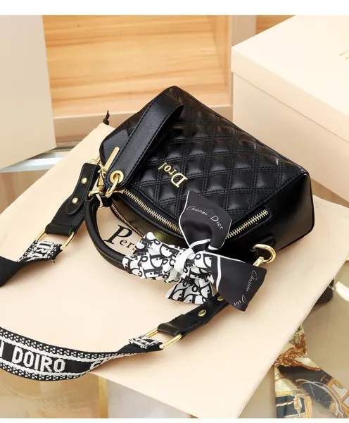 Dior Oblique Quilted Mini Handbag Black - 31