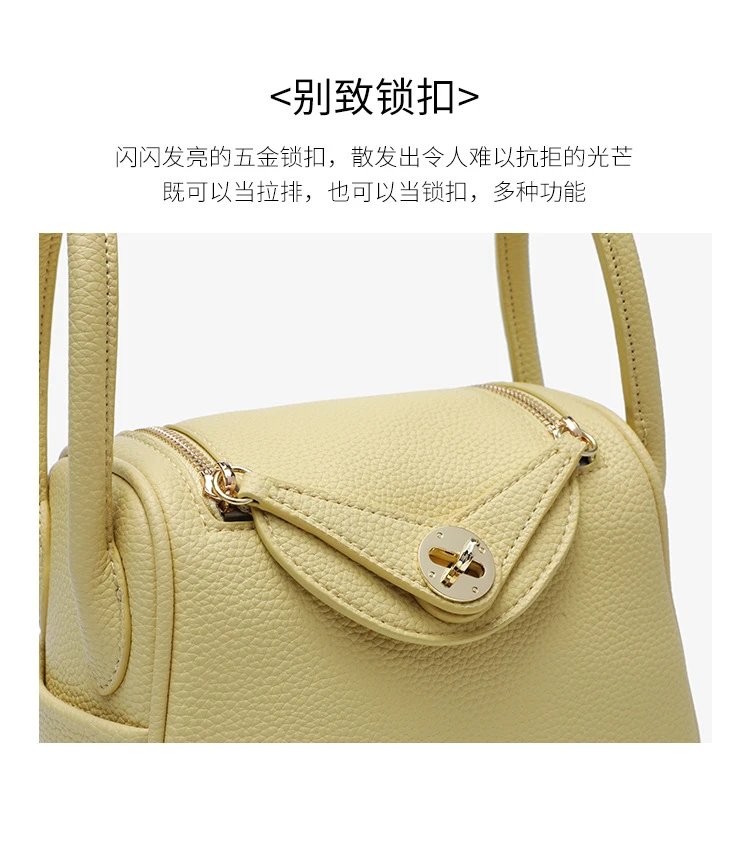 Design Mini Underarm Bag Pink Pebbled Leather Handbag Shoulder Bags - 5