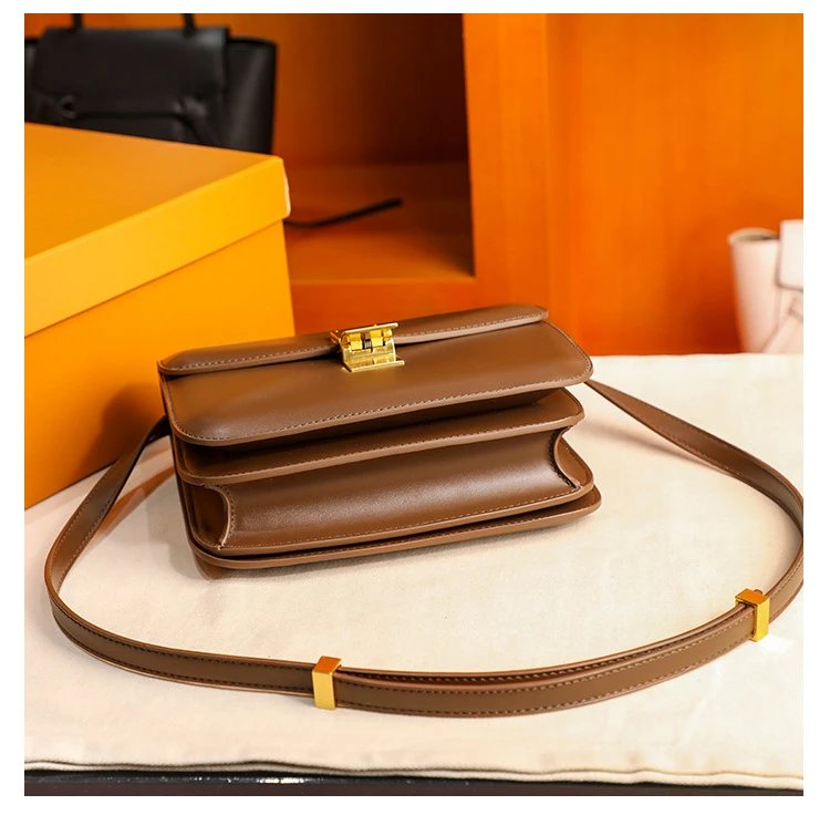 Celine Triomphe Mini Brown Leather Crossbody Bag - 21