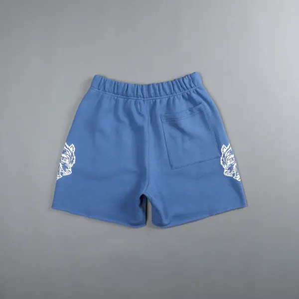 Wolves Club Wolf Head Print Black Shorts - 10