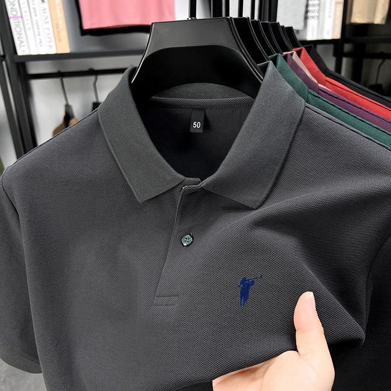Polo Ralph Lauren Classic Fit Piqué Polo Shirt Charcoal Gray