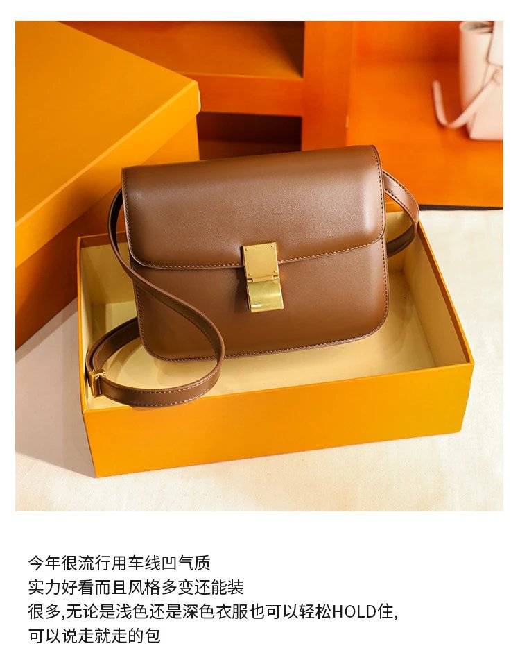 Celine Triomphe Mini Brown Leather Crossbody Bag - 2