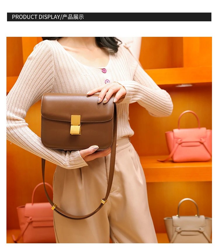 Celine Triomphe Mini Brown Leather Crossbody Bag - 10
