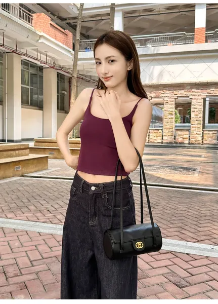 HAN Mini Barrel Crossbody Bag White - 5