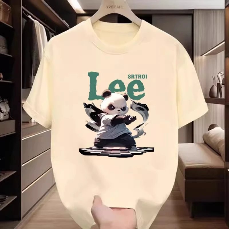 Design Lee SRTRIO Panda Graphic T-Shirt Black T-Shirts - 5