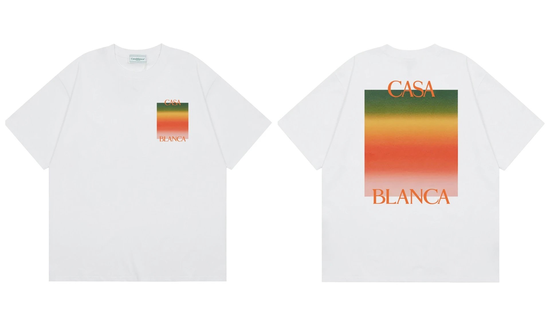 Casablanca Gradient Logo Oversized T-Shirt White
